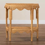 Consolle in rattan Paisley Coastal Scallop color miele chiaro