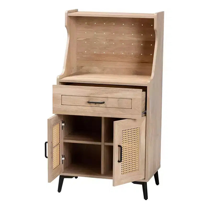 Mobile da cucina Pavone in legno rovere marrone/nero