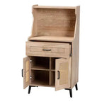 Mobile da cucina Pavone in legno rovere marrone/nero