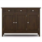 Mobile Contenitore Ingresso Ampio Normandy Marrone Castano: Stile Transizionale, 3 Cassetti, Struttura in Pino