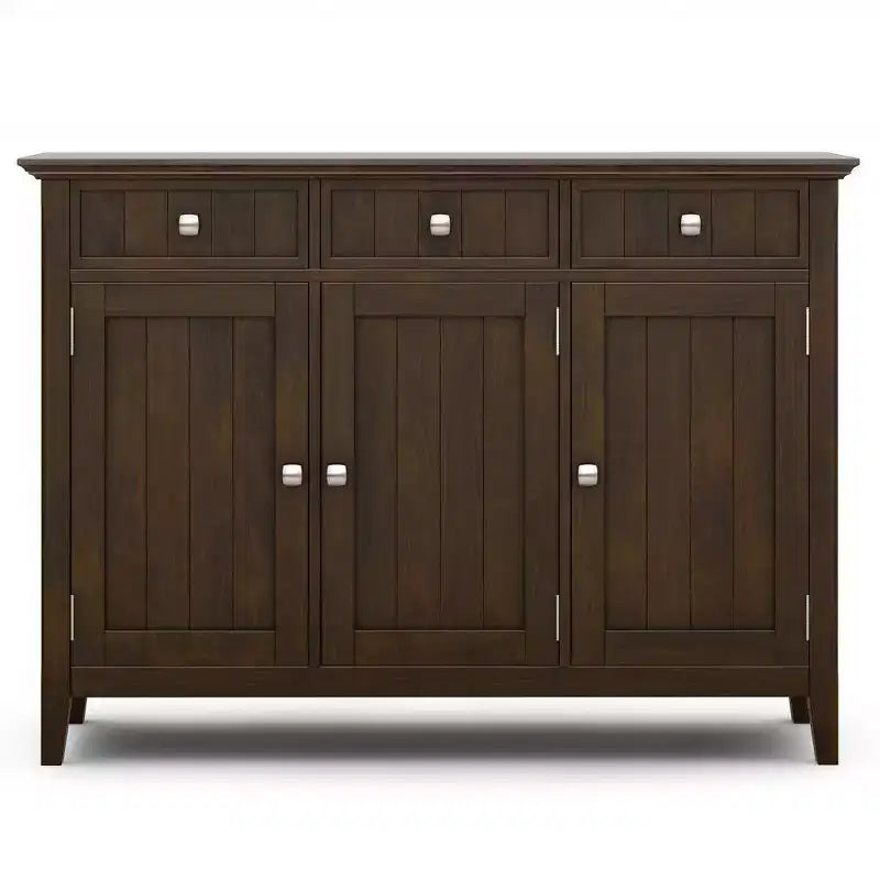 Mobile Contenitore Ingresso Ampio Normandy Marrone Castano: Stile Transizionale, 3 Cassetti, Struttura in Pino