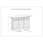 Mobile Contenitore Ingresso Ampio Normandy Marrone Castano: Stile Transizionale, 3 Cassetti, Struttura in Pino
