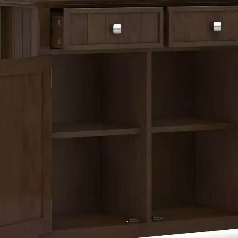 Mobile Contenitore Ingresso Ampio Normandy Marrone Castano: Stile Transizionale, 3 Cassetti, Struttura in Pino