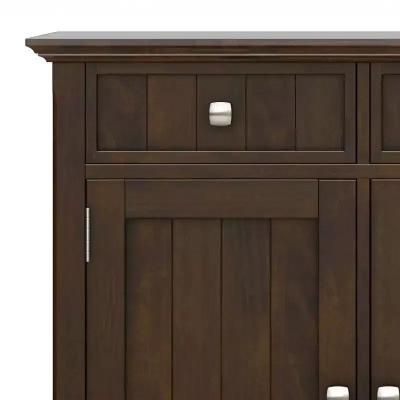 Mobile Contenitore Ingresso Ampio Normandy Marrone Castano: Stile Transizionale, 3 Cassetti, Struttura in Pino