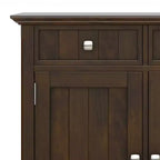 Mobile Contenitore Ingresso Ampio Normandy Marrone Castano: Stile Transizionale, 3 Cassetti, Struttura in Pino