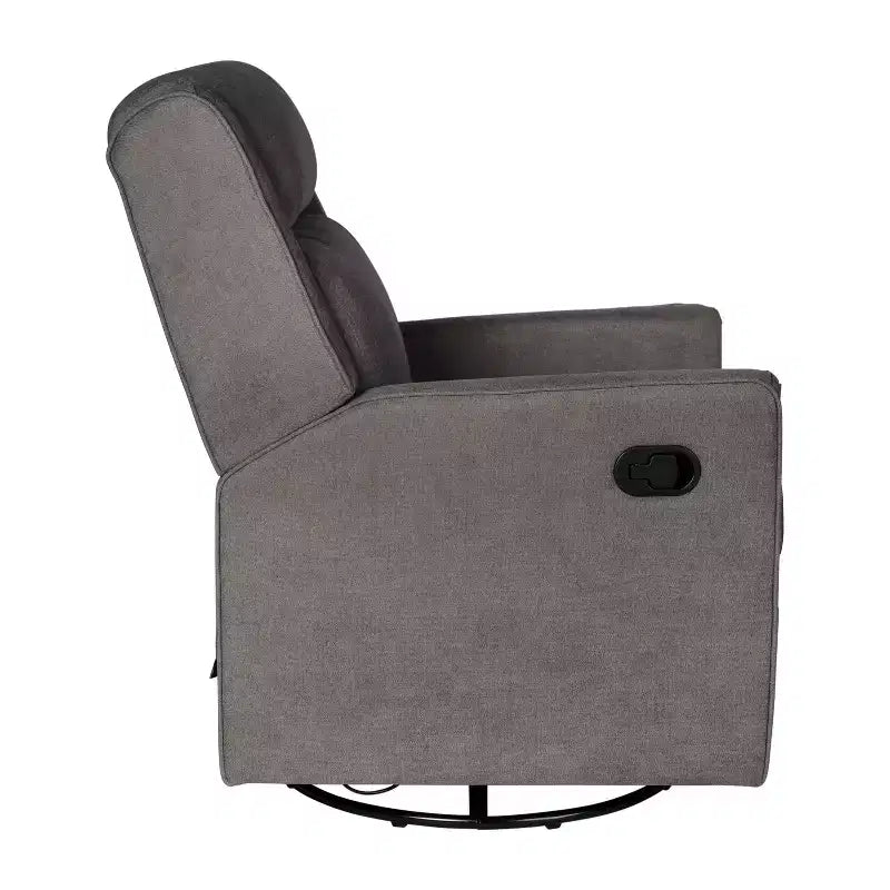 Poltrona reclinabile Cash Swivel Glider Rocker, con rotazione manuale a 360 gradi, perfetta per soggiorno, camera da letto o nursery