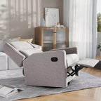 Poltrona reclinabile Cash Swivel Glider Rocker, con rotazione manuale a 360 gradi, perfetta per soggiorno, camera da letto o nursery