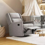 Poltrona reclinabile Cash Swivel Glider Rocker, con rotazione manuale a 360 gradi, perfetta per soggiorno, camera da letto o nursery