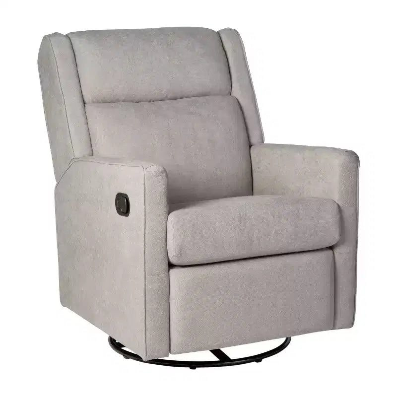 Flash Furniture Cash Swivel Glider Rocker Recliner Chair, Manual 360 Degree Swivel Recliner Perfect for Living Room, Bedroom, or Nursery