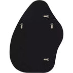 Cavandish Specchio da Parete Curvo Astratto Rotondo con Cornice in Legno Nero Opaco, Bordo Smussato, Moderno, 71 cm, per Bagno
