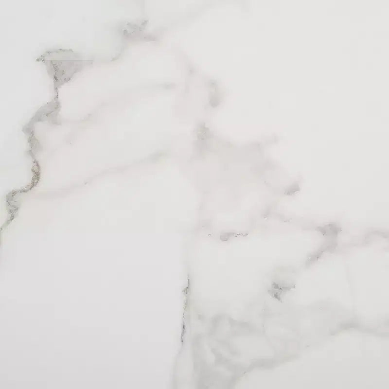 Tavolino rotondo Alexy - Marmo bianco/Nero