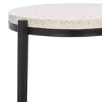 Tavolino da bibita Baker - ACC3721A - Terrazzo bianco - Safavieh