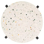 Tavolino da bibita Baker - ACC3721A - Terrazzo bianco - Safavieh