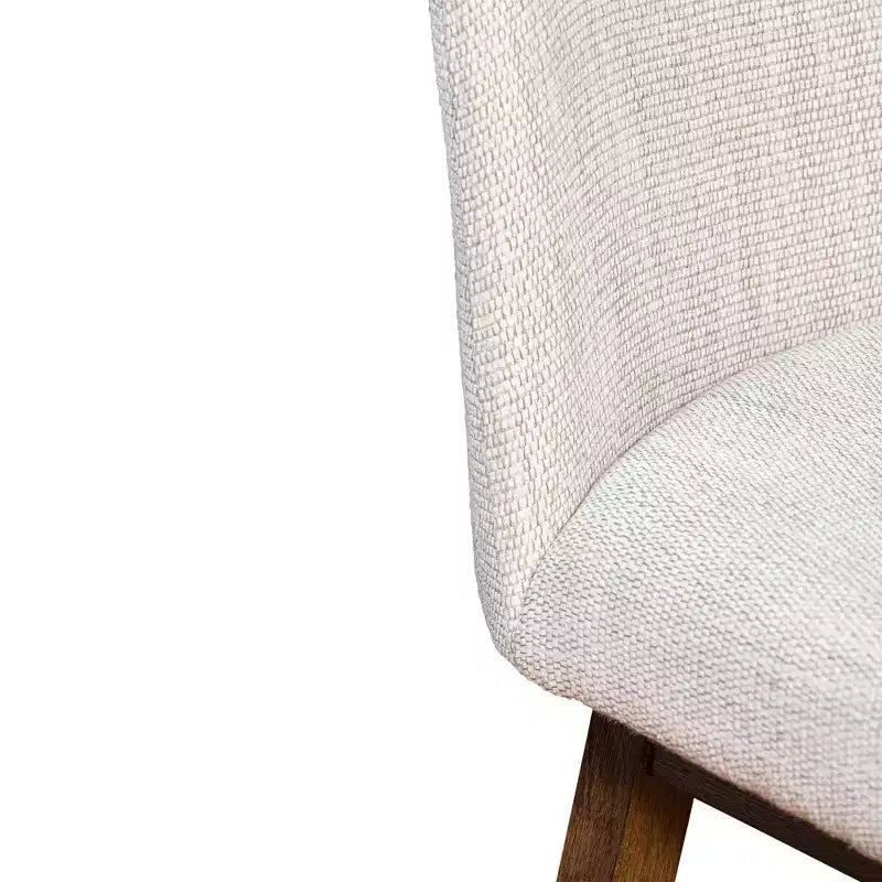 Sgabello da Bar Girevole Armen Living Amalie con Finitura in Legno e Tessuto