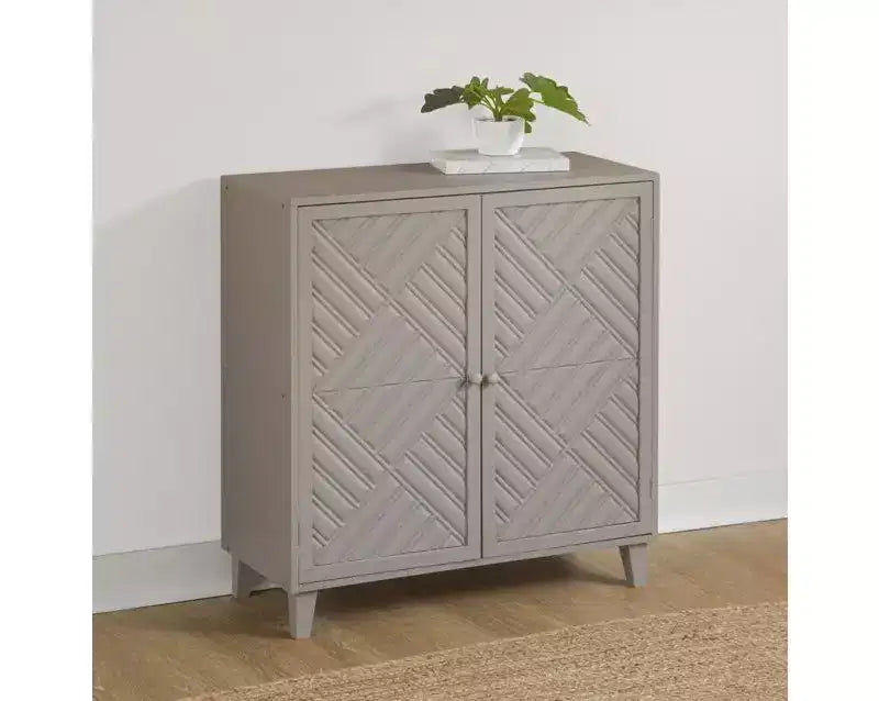 Mobiletto a 2 ante The Lakeside Collection con motivo a spina di pesce