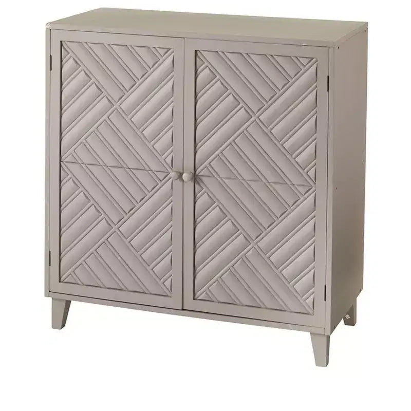 Mobiletto a 2 ante The Lakeside Collection con motivo a spina di pesce