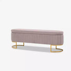 Panca contenitore Bernardo con scomparti interni e motivo trapuntato a canali|ART OF LIVING DESIGNS