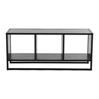 Mobile TV Jamestown Tavolino con Scomparti Quadrati a Cubo Colore Rovere Nero e Metallo Nero