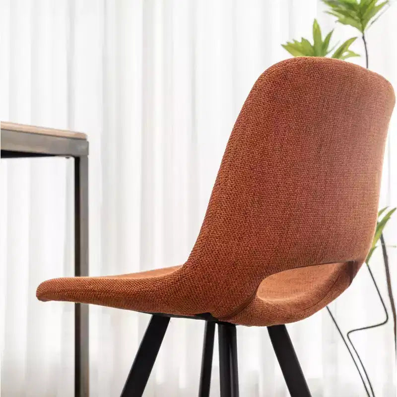 Sgabelli da bar Porth Fabric Kitchen 28,25, arancioni, set da 2