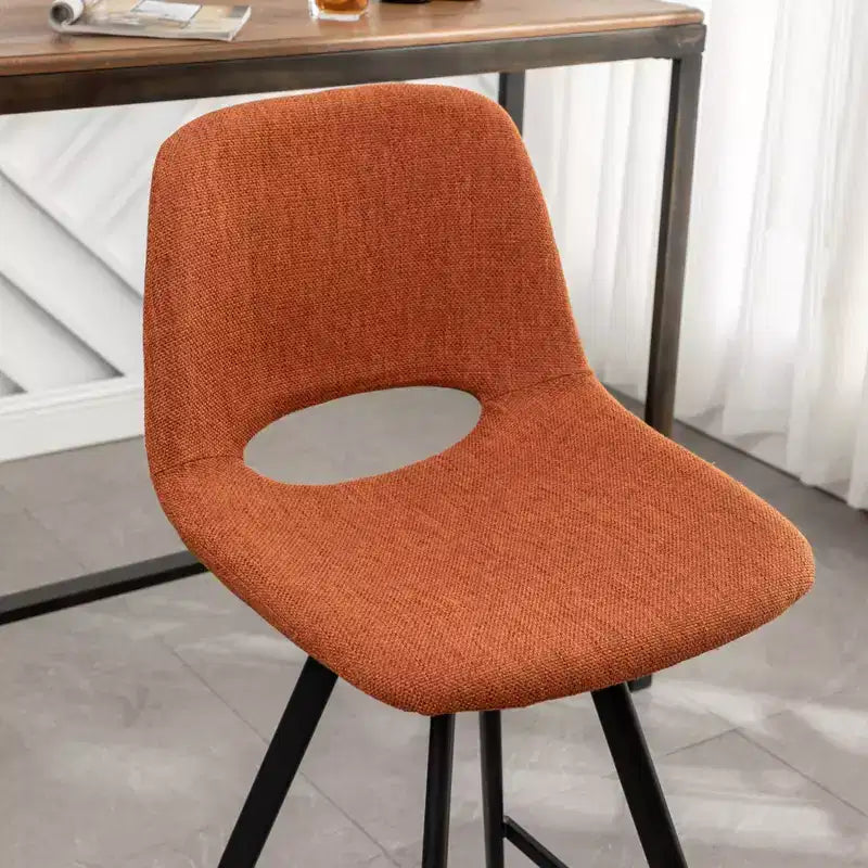 Sgabelli da bar Porth Fabric Kitchen 28,25, arancioni, set da 2