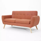 Divano GDFStudio Sheena Mid-Century Modern a 2 posti, imbottito e capitonné, 67,25 pollici