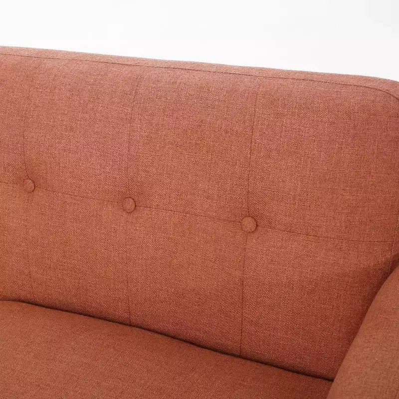 Divano GDFStudio Sheena Mid-Century Modern a 2 posti, imbottito e capitonné, 67,25 pollici