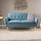 Divano GDFStudio Sheena Mid-Century Modern a 2 posti, imbottito e capitonné, 67,25 pollici