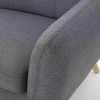 Divano GDFStudio Sheena Mid-Century Modern a 2 posti, imbottito e capitonné, 67,25 pollici
