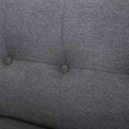 Divano GDFStudio Sheena Mid-Century Modern a 2 posti, imbottito e capitonné, 67,25 pollici