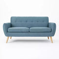 GDFStudio Sheena Mid Century Modern 67.25  Upholstered Tufted 2 Seater Sofa