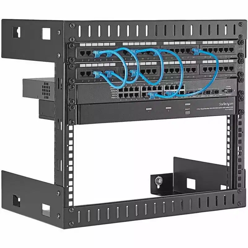 StarTech.com Rack per apparecchiature a parete a telaio aperto 8U - Profondità 30 cm - RK812WALLO